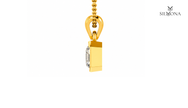 Bezel Asscher Solitaire Pendant Necklace