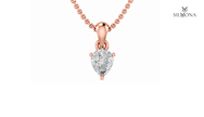 Elegant Pear Solitaire Pendant