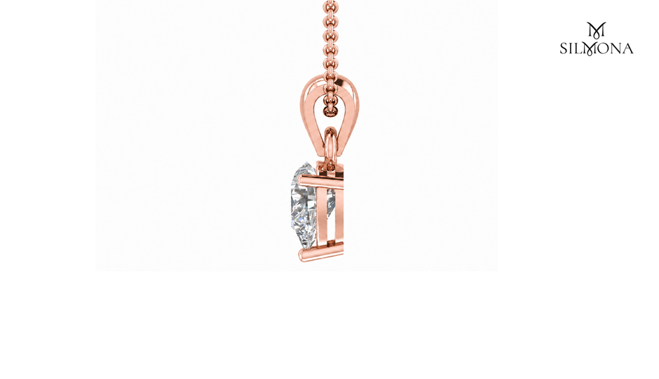 Elegant Pear Solitaire Pendant