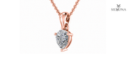 Elegant Pear Solitaire Pendant
