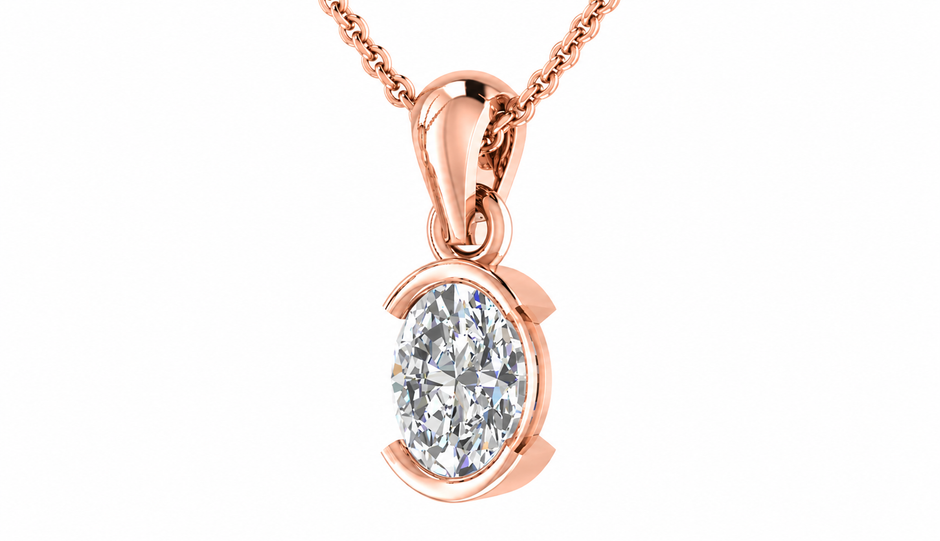 CELESTE OVAL BEZEL PENDANT