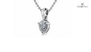 Elegant Pear Solitaire Pendant