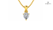 Elegant Pear Solitaire Pendant