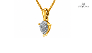Elegant Pear Solitaire Pendant