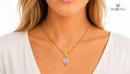 Elegant Pear Solitaire Pendant