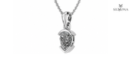 Pear Bezel Solitaire Pendant