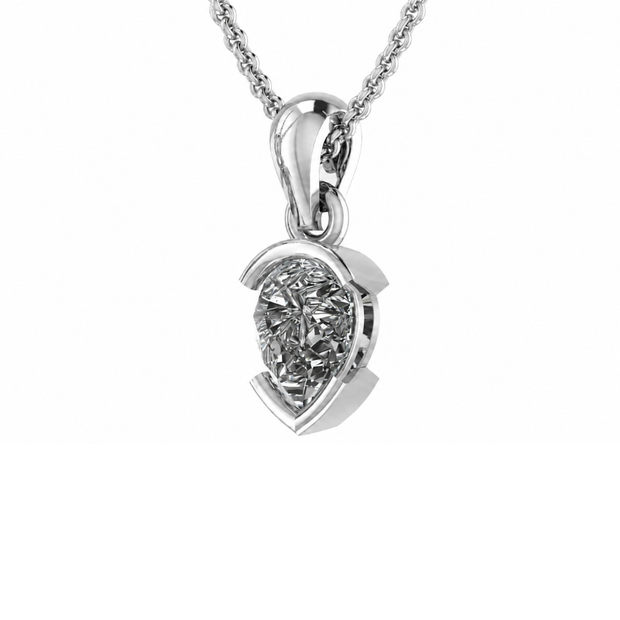 Pear Bezel Solitaire Pendant