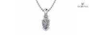 Pear Bezel Solitaire Pendant