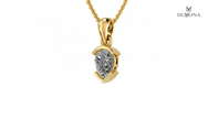 Pear Bezel Solitaire Pendant
