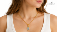 Pear Bezel Solitaire Pendant
