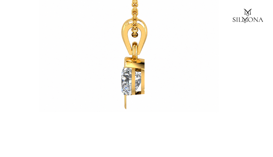 Pear Bezel Solitaire Pendant