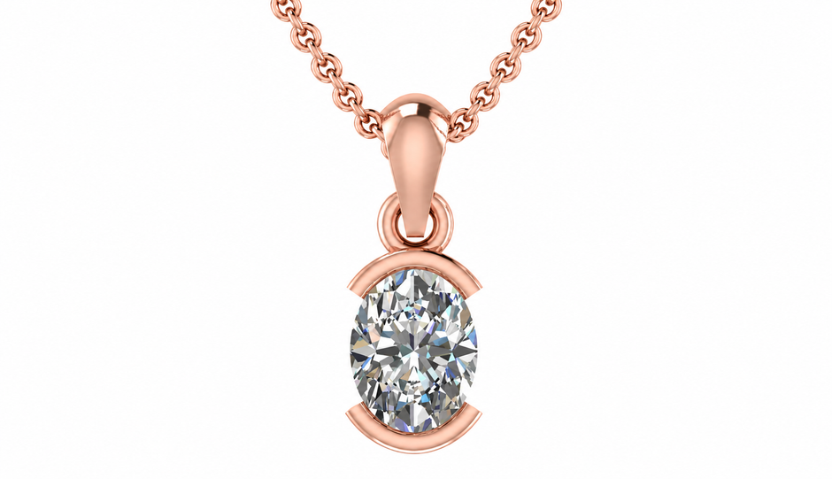CELESTE OVAL BEZEL PENDANT