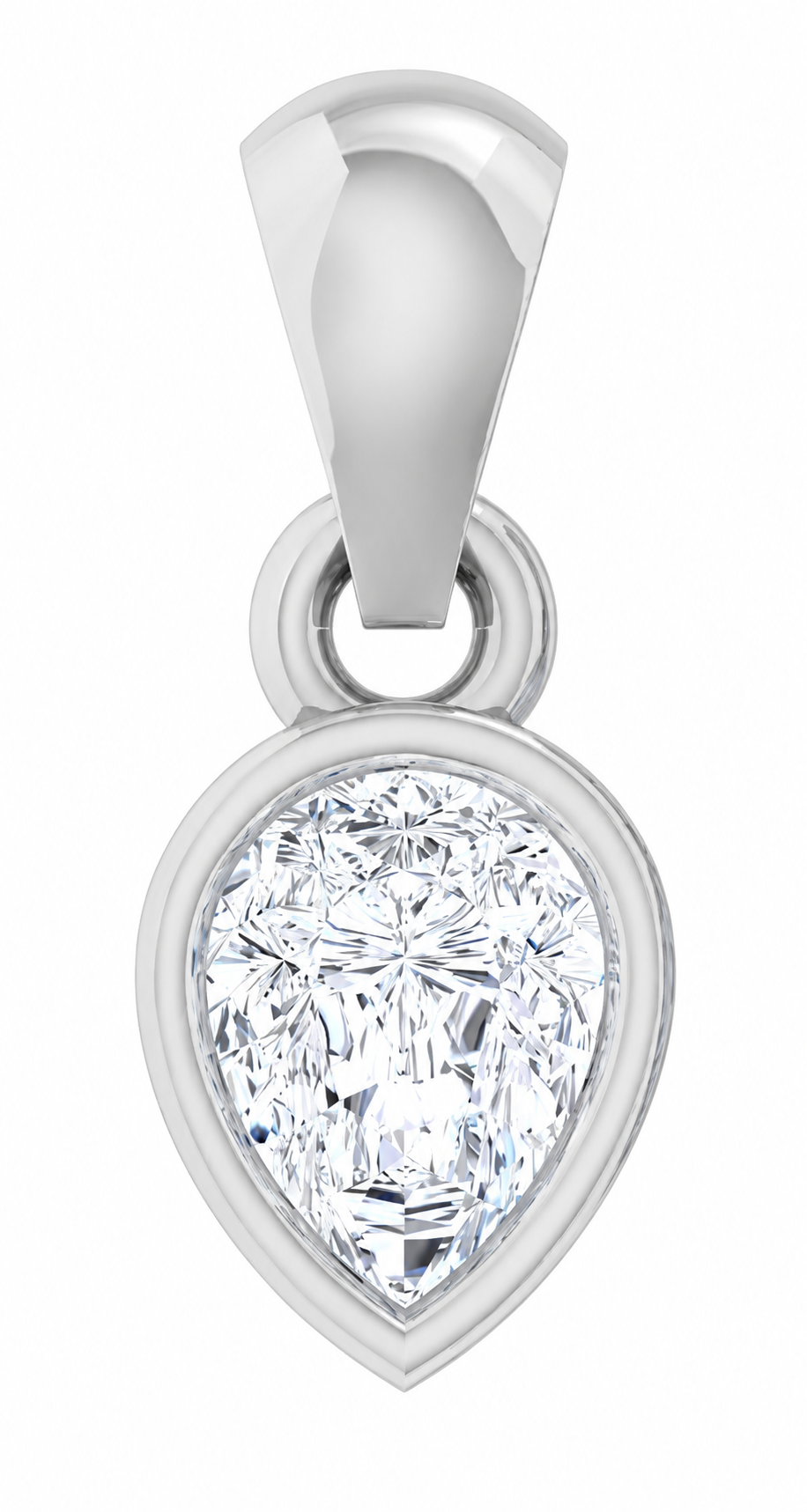 Solitaire Collection - Amora Pear Moissanite Pendant