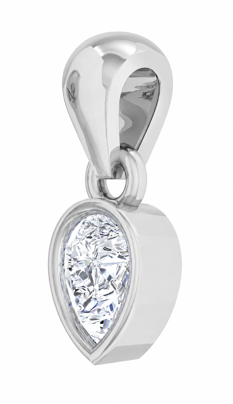 Solitaire Collection - Amora Pear Moissanite Pendant