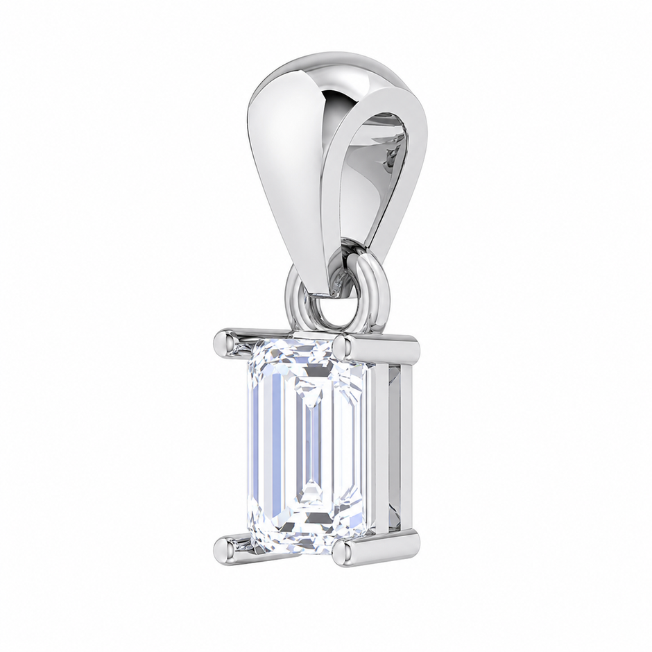 Solitaire Collection - Aurelia Emerald Moissanite Pendant