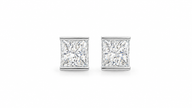 Celeste Radiant Moissanite Stud Earrings