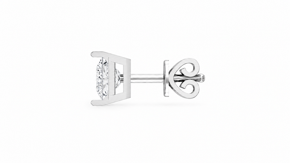 Celeste Radiant Moissanite Stud Earrings