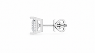 Celeste Radiant Moissanite Stud Earrings