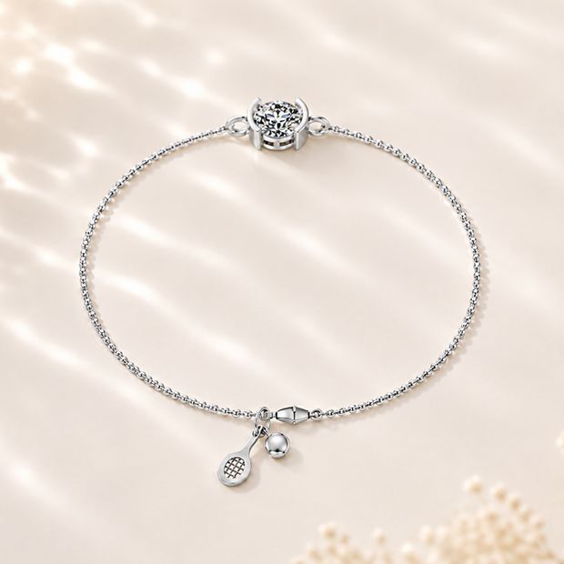 Halo Arc Diamond Bracelet