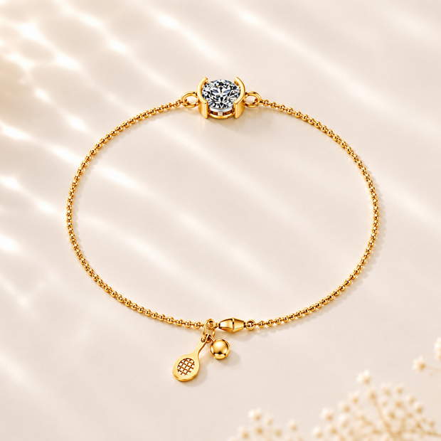 Halo Arc Diamond Bracelet