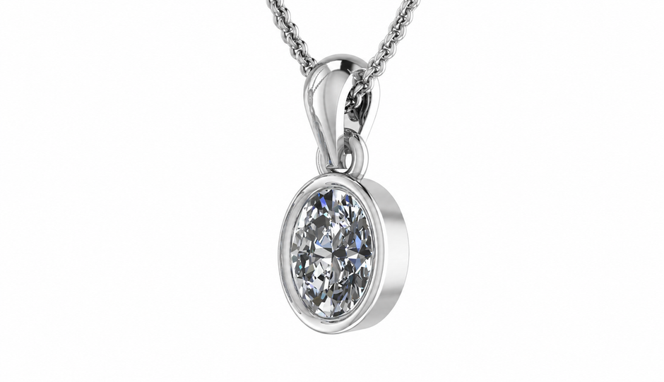 AURELIA OVAL BEZEL PENDANT