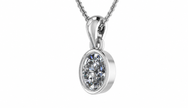 AURELIA OVAL BEZEL PENDANT