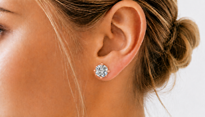 LUMINA ROUND BEZEL STUD EARRING (Copy)