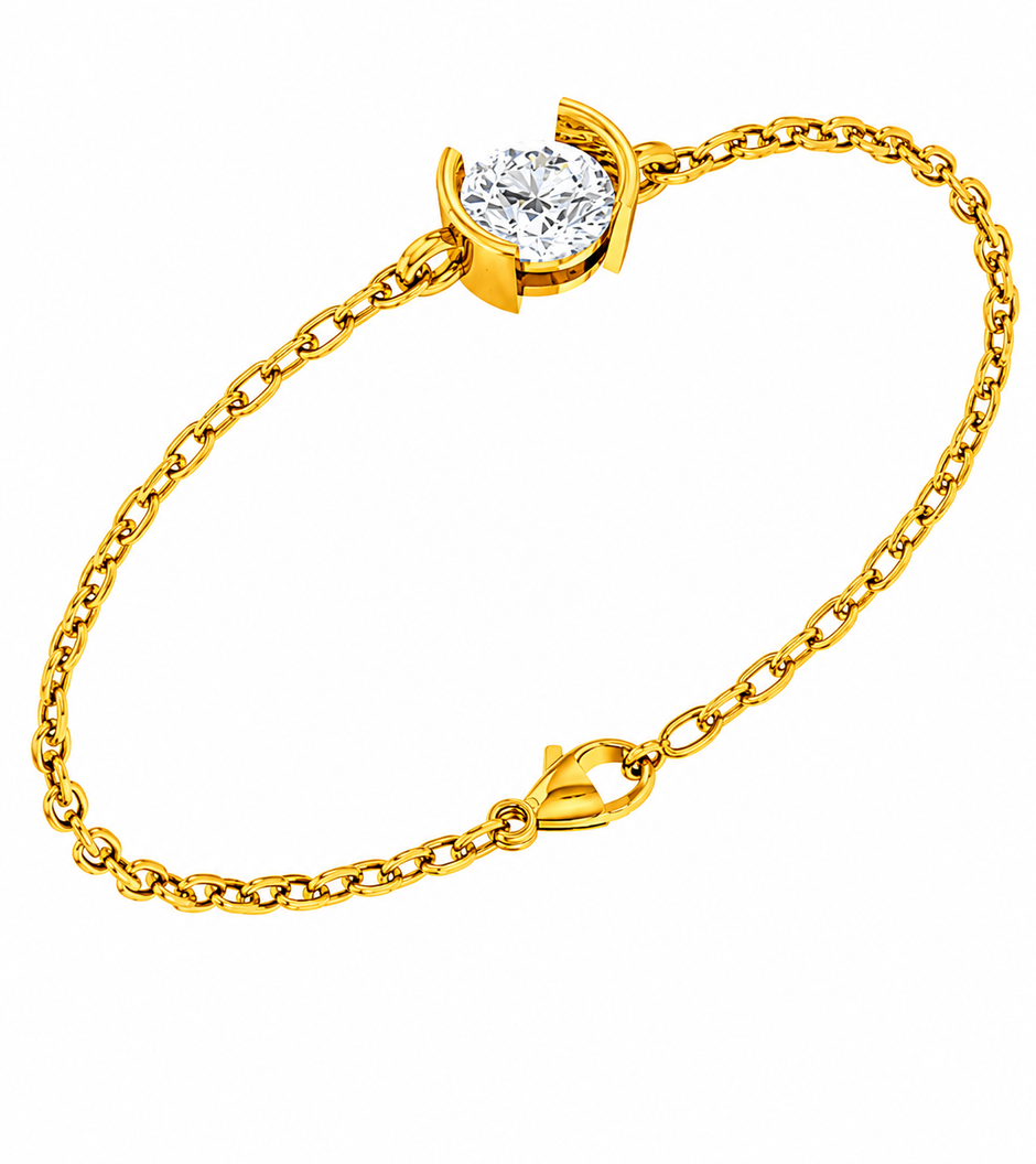 Luna Arc Moissanite Bracelet