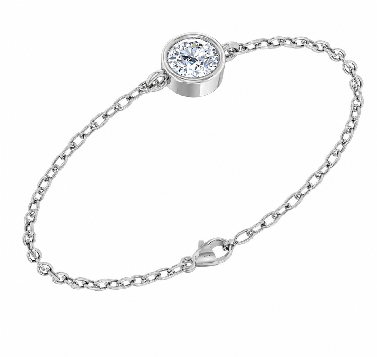 Elysia Bezel Moissanite Bracelet