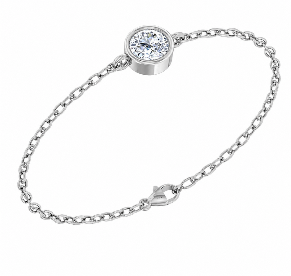 Elysia Bezel Moissanite Bracelet