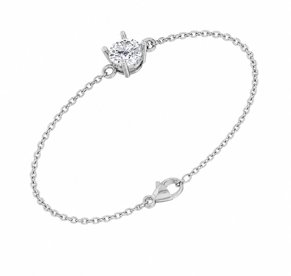 Celeste Solitaire Moissanite Bracelet