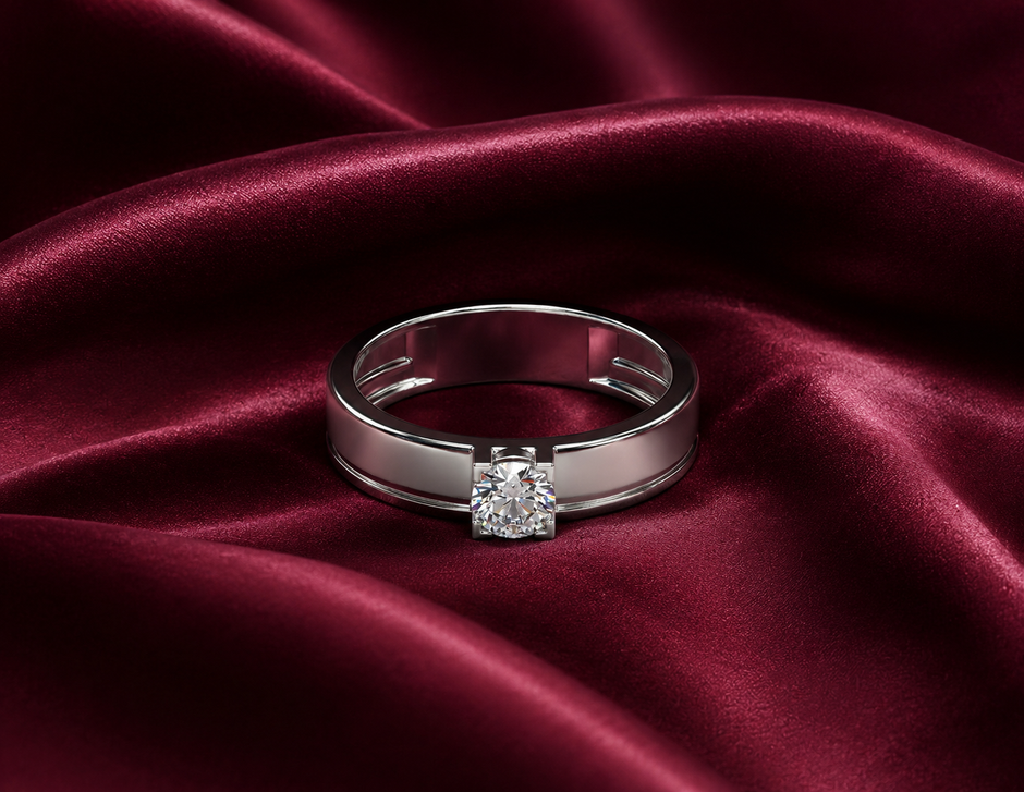 Gentlemen Collection - Regal Crest Solitaire Ring
