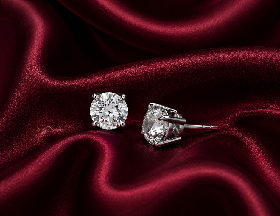 Lumière Classic Moissanite Stud Earrings