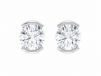 Eterna Oval Moissanite Stud Earrings