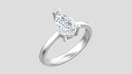 Amara Pear Moissanite Solitaire Ring