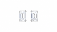 Elara Emerald Moissanite Stud Earrings