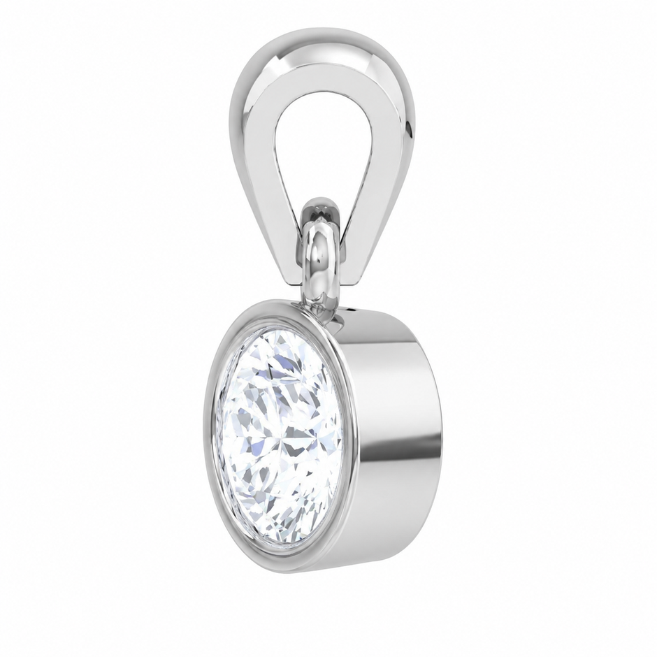 Solitaire Collection - Elysia Bezel Moissanite Pendant