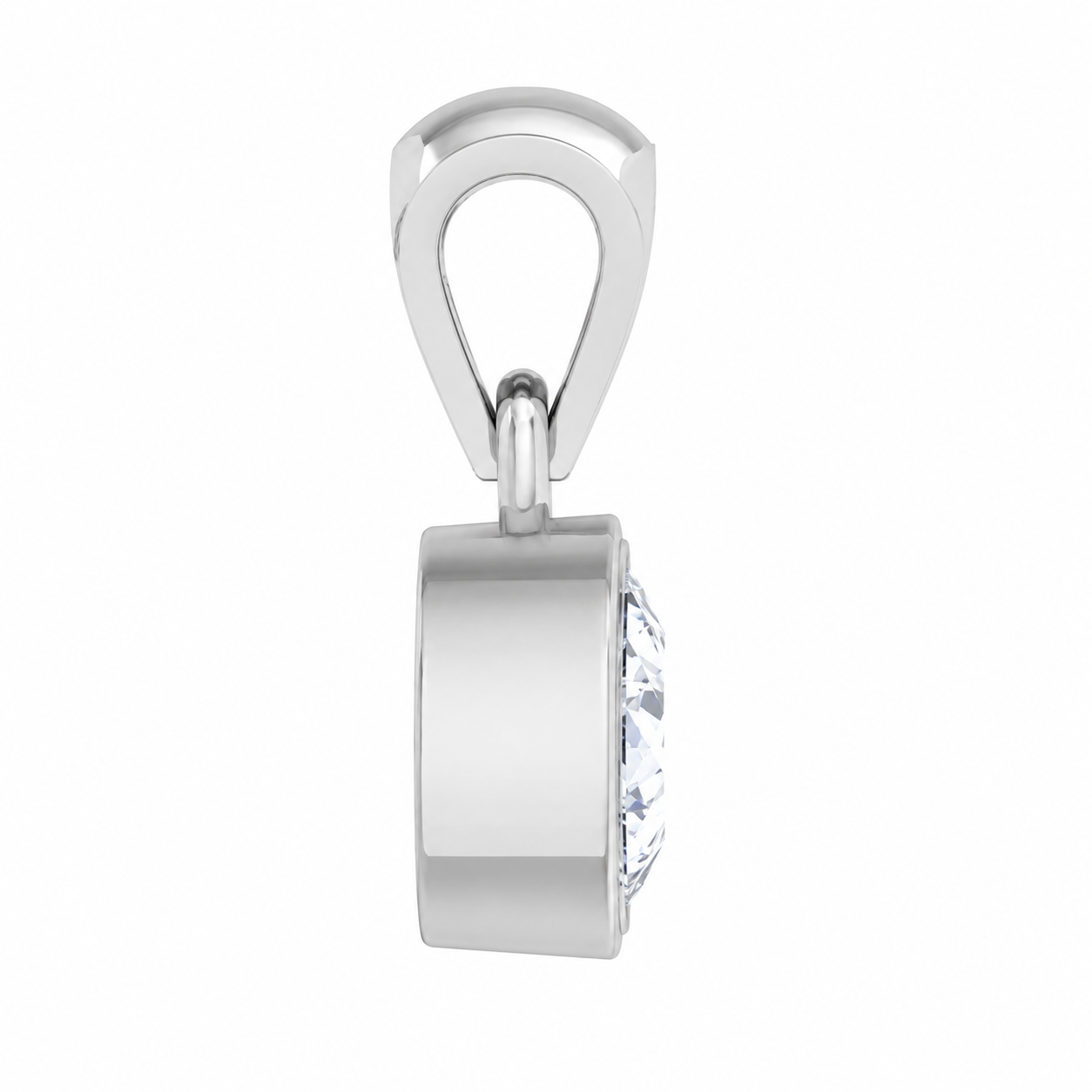 Solitaire Collection - Elysia Bezel Moissanite Pendant