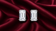 Elara Emerald Moissanite Stud Earrings