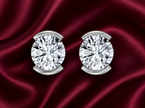 Eterna Oval Moissanite Stud Earrings