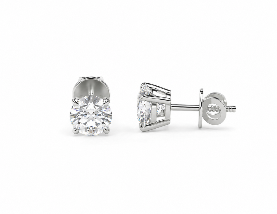 Lumière Classic Moissanite Stud Earrings