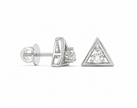 Trinity Aura Moissanite Stud Earrings