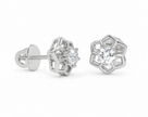Flora Radiance Moissanite Stud Earrings