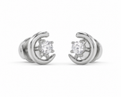 Celestia Crescent Moissanite Stud Earrings