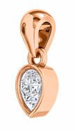 Solitaire Collection - Amora Pear Moissanite Pendant