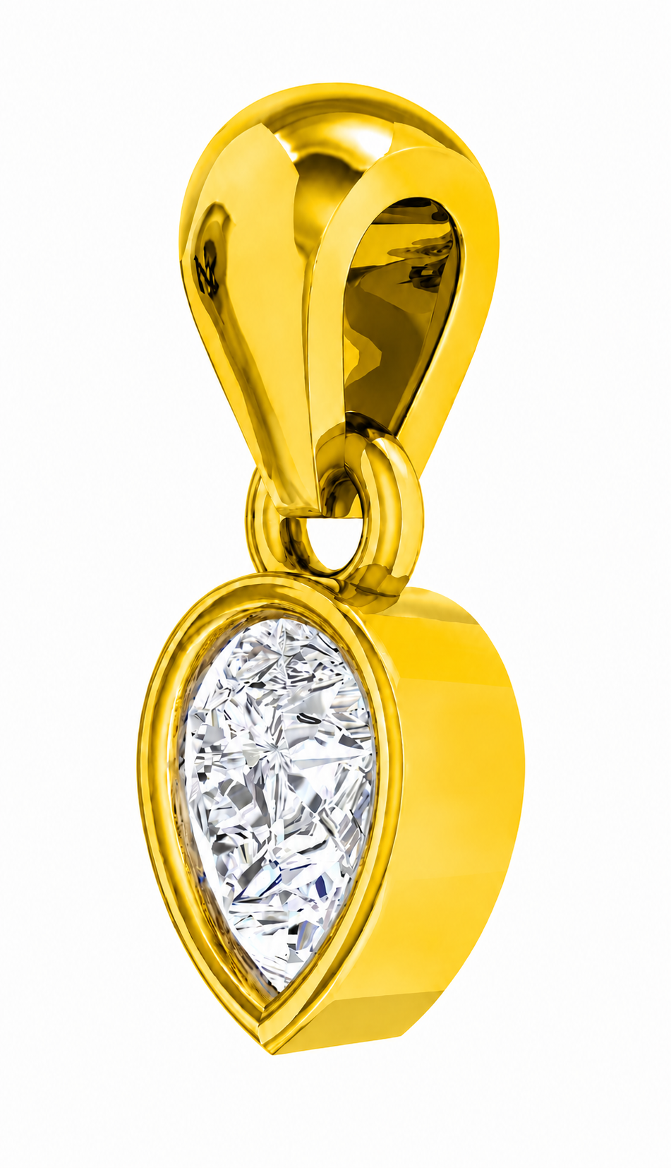 Solitaire Collection - Amora Pear Moissanite Pendant
