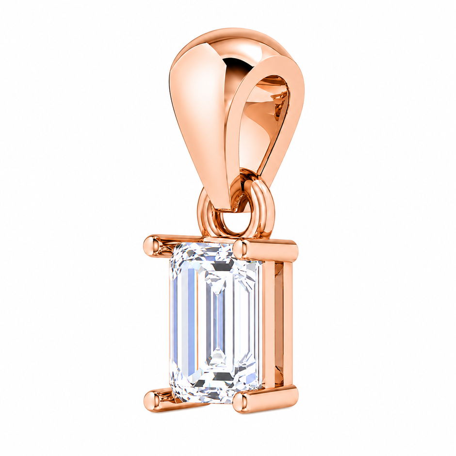 Solitaire Collection - Aurelia Emerald Moissanite Pendant