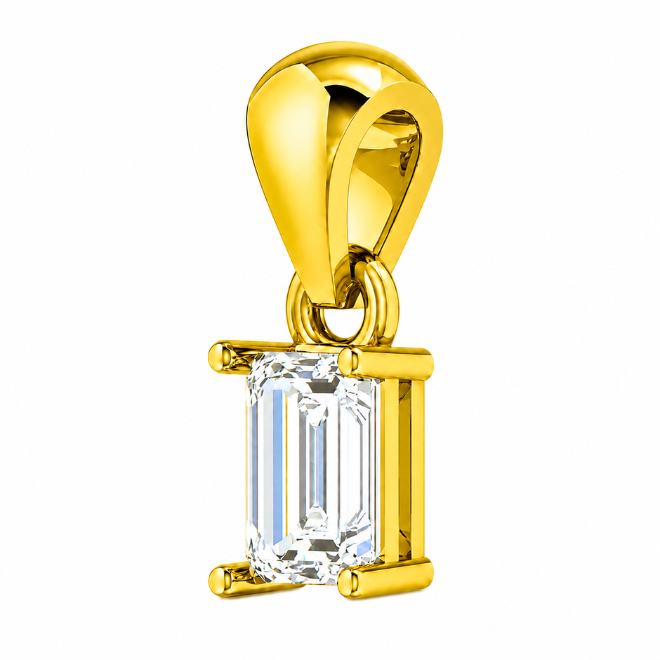 Solitaire Collection - Aurelia Emerald Moissanite Pendant