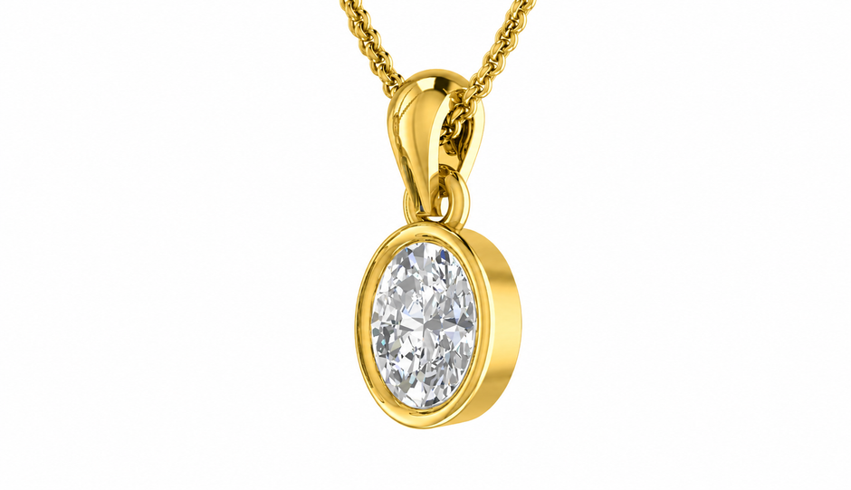 AURELIA OVAL BEZEL PENDANT