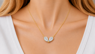 TWIN PEAR DIAMOND DUO PENDANT